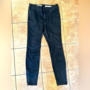 ANTHROPOLOGIE Pilcro & the Letterpress back moto high rise skinny jeans